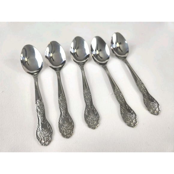 Rogers Stainless Steel Love Joy Pattern Flatware 10 Piece Lot Spoons Forks Repla - Picture 4 of 14